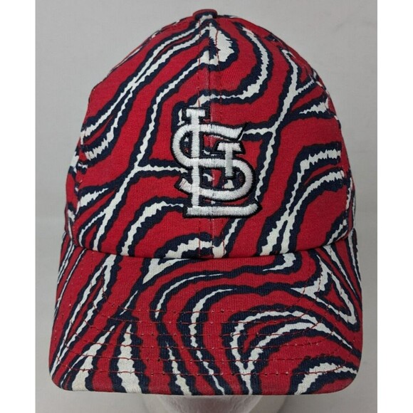 Vintage St Louis Cardinals Snapback Baseball Hat Cap Tiger Stripe USA Made‎ Red - Picture 1 of 7